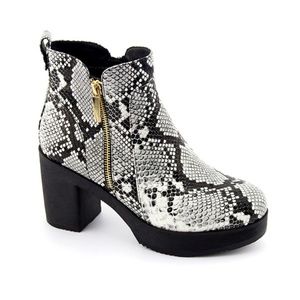 Snake Print Booties